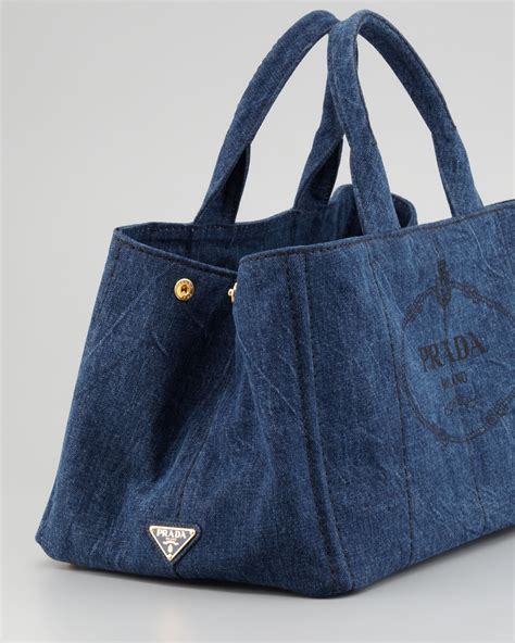 prada denim tote bag.